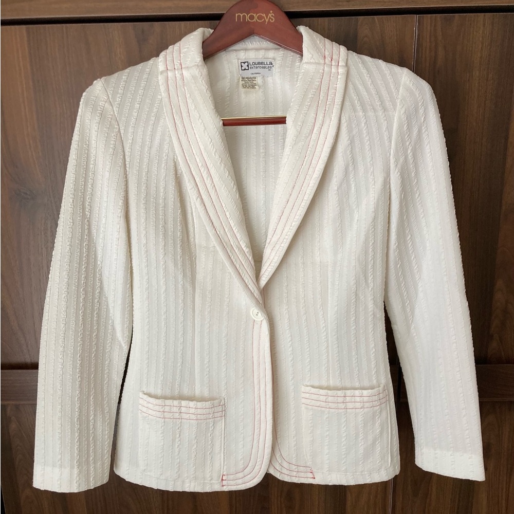 Loubella Vintage Soft White Women's Blazer Jacket